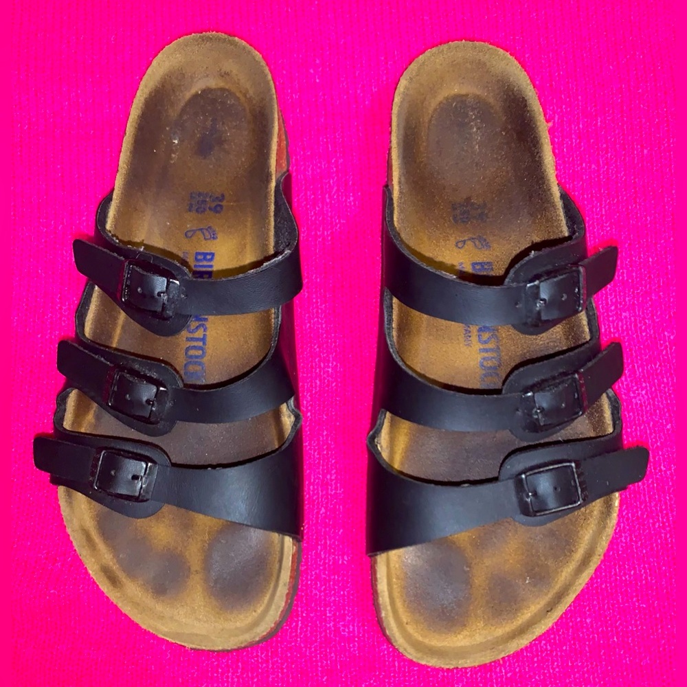 Birkenstock Triple Strap Black Sandals